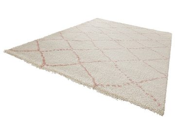 Teppich Hochflor Teppich Hash creme rosa, MINT RUGS, rechteckig, Höhe: 35 mm