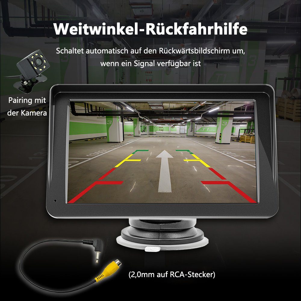 GelldG Autoradio, Touch Autoradio Bluetooth Radio mit Display, Navi Schwarz(stil3) 7-Zoll-Bildschirm