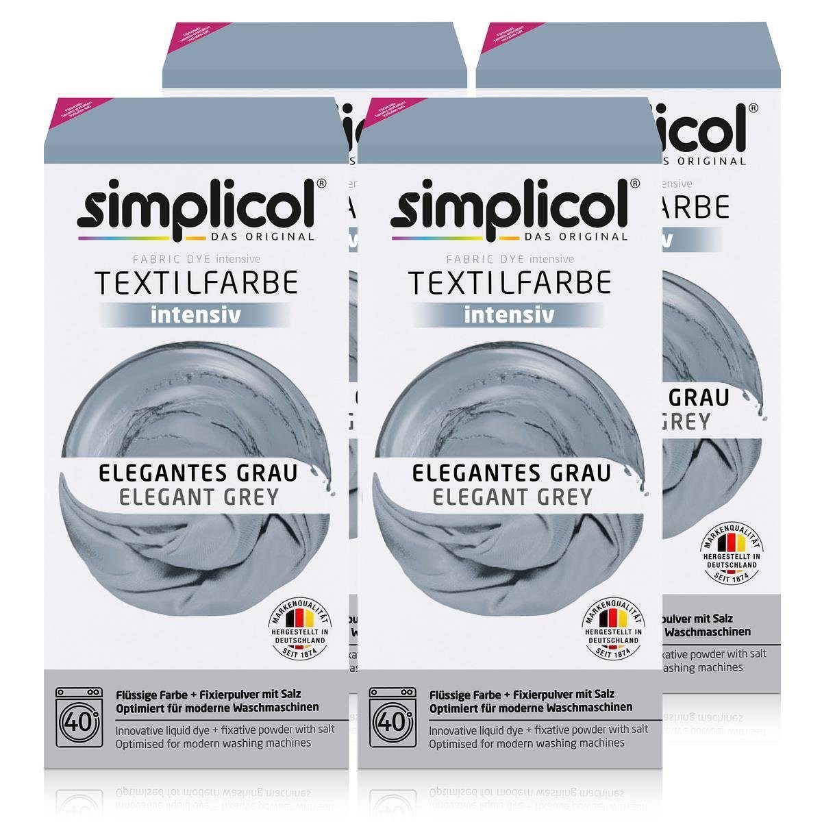 Textilfarbe Simplicol Textilfarbe intensiv Elegantes-Grau - Einfaches Färben (4er