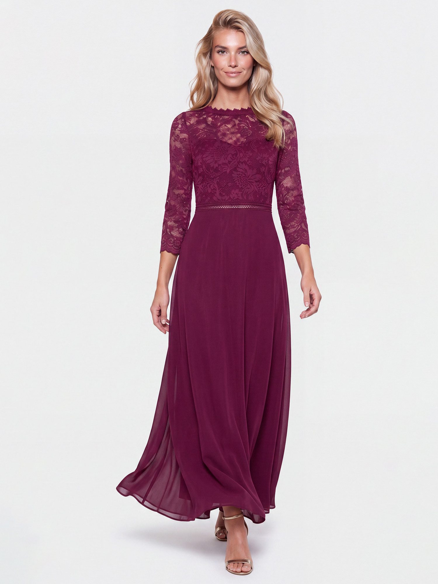 Apart Abendkleid aus Spitze und Chiffon