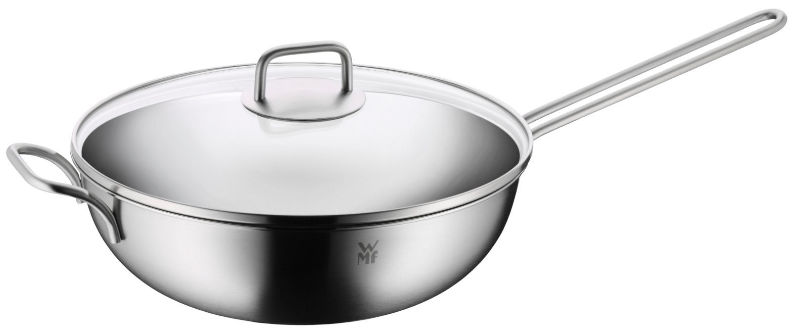 WMF Wok SELECTit!, Cromargan® Edelstahl Rostfrei 18/10 (1-tlg., 30cm), mit  Glasdeckel (Füllmenge 5,5l)