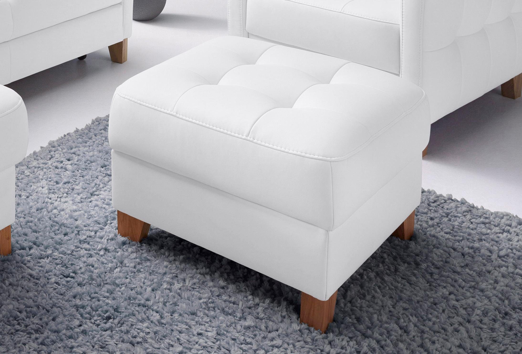 exxpo - sofa fashion Hocker Elio bequemer Sitzkomfort und aufwendiger Detailverarbeitung, mit Staufach unter der Sitzfläche