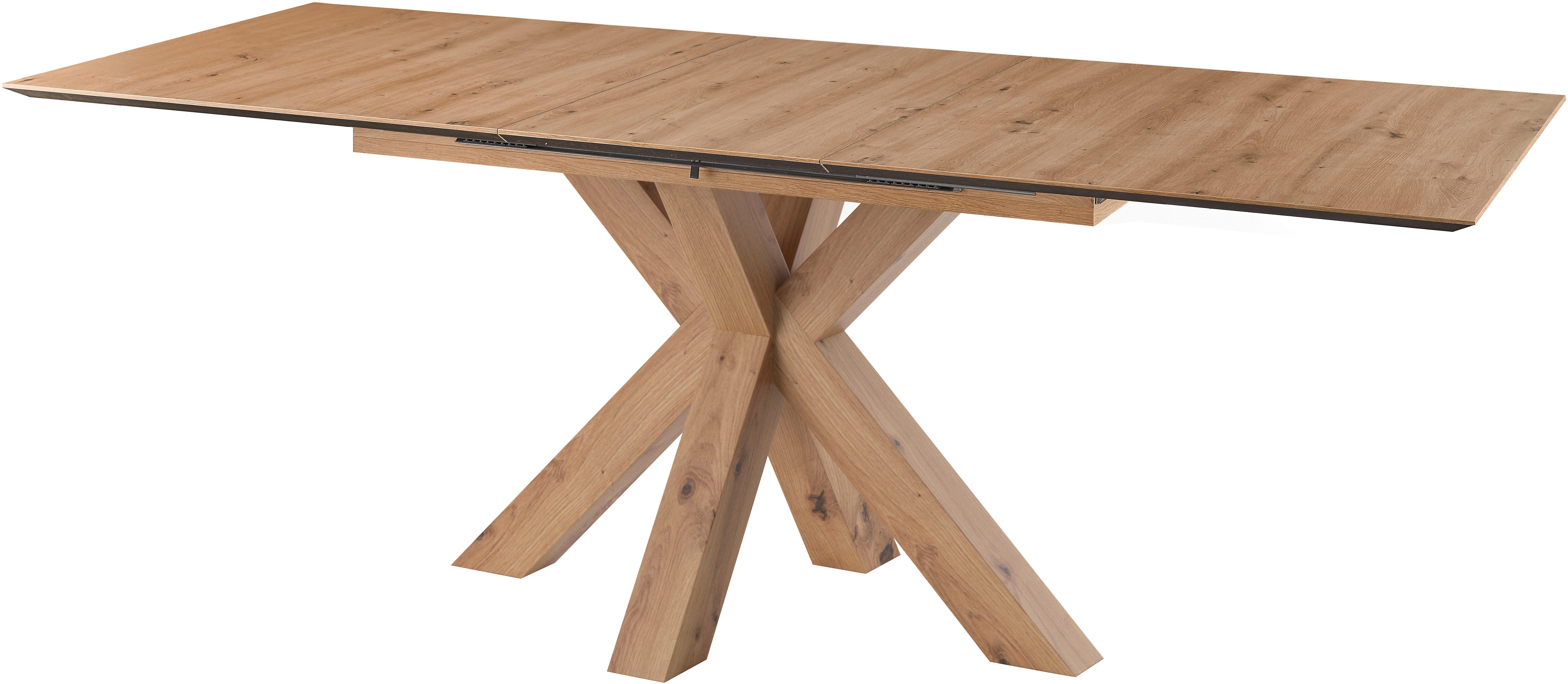 set one by Musterring Esstisch New Atlanta, Platte rechteckig mit schweizer Kante, ausziehbar, Stern-Gestell