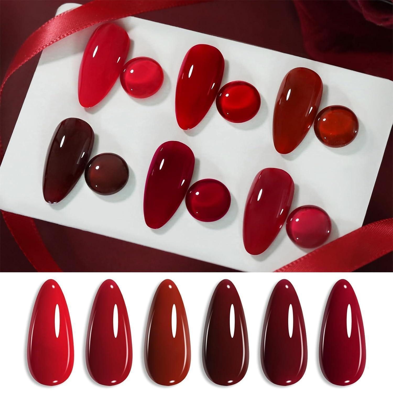 LuxusKollektion UV-Nagellack Nagellack UV Gel Burgunder Rot Maniküre Nagelkunst DIY Rote Theorie