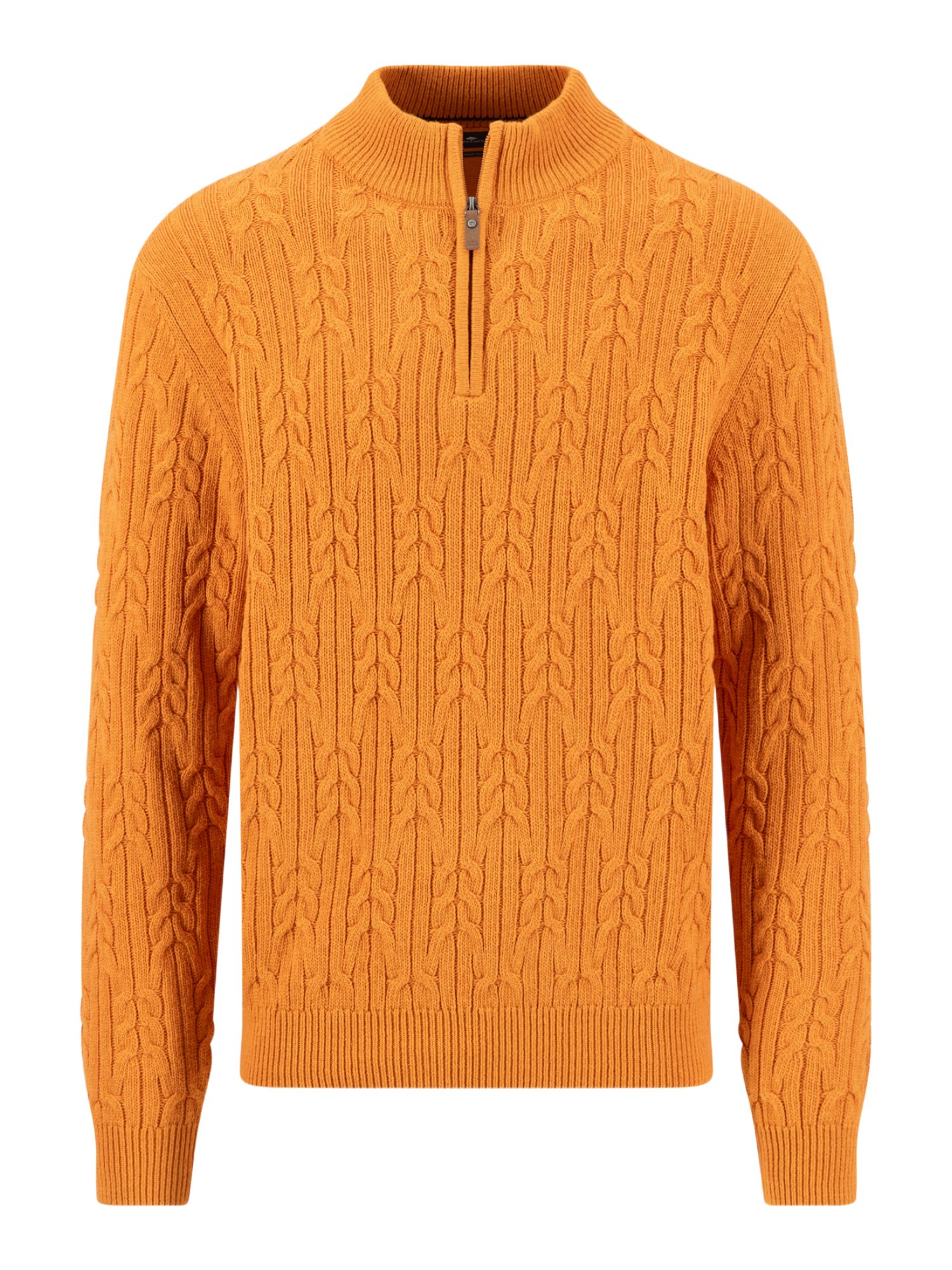 FYNCH-HATTON Troyer Freizeit,Baumwolle,Gemustert,Troyer-Kragen,Langarm,Casual Fit