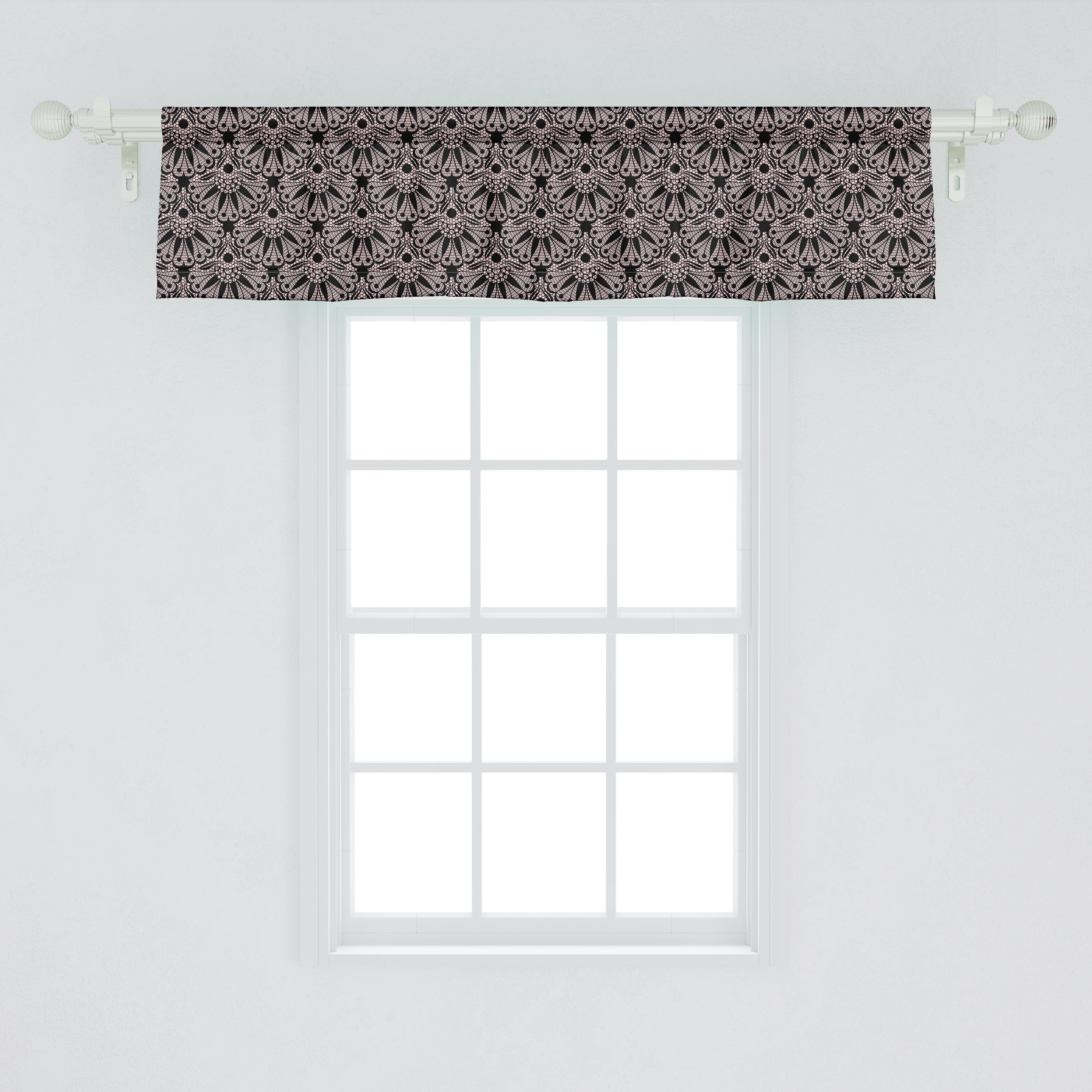 Spitze Dekor Vorhang Stangentasche, Art Volant Abakuhaus, Romantik Microfaser, Scheibengardine Schlafzimmer Jahrgang für Küche mit