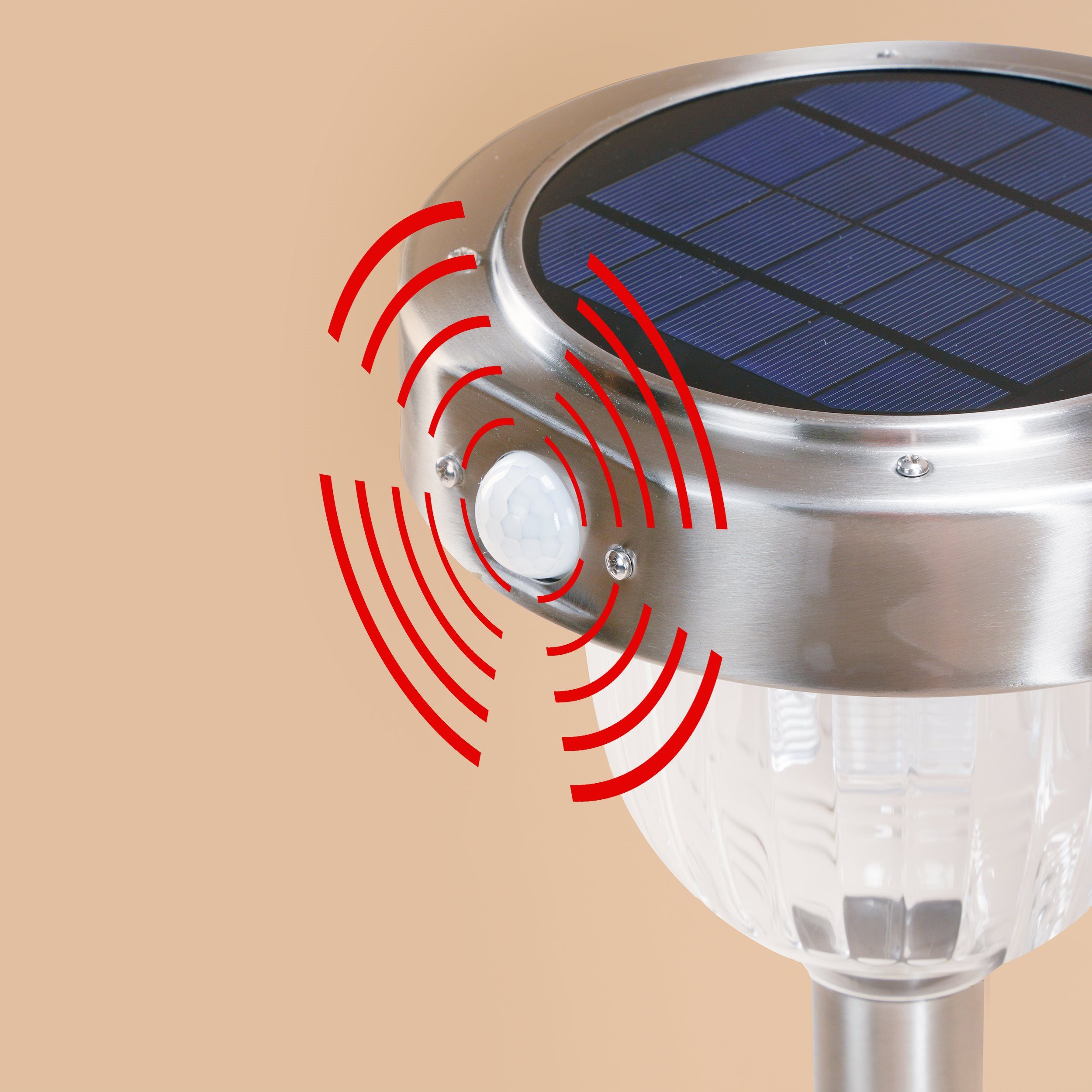 esotec LED Solarleuchte Stableuchte Asinara H70cm DUO COLOR 6500K 2800K outdoor 102530