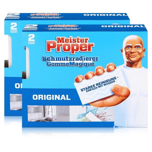 MEISTER PROPER Mr.Proper Express Schmutzradierer 2 Radierer/Paket (2er Pack) Reinigungstücher