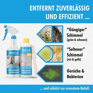 ABACUS Anti-Schimmel-Spray, Schimmelex für Wand und Bad, Anti-Schimmel Schimmelentferner (inkl. Experten Tipps, [3-St. 3x750ml Sofortwirkung mit Langzeiteffekt)