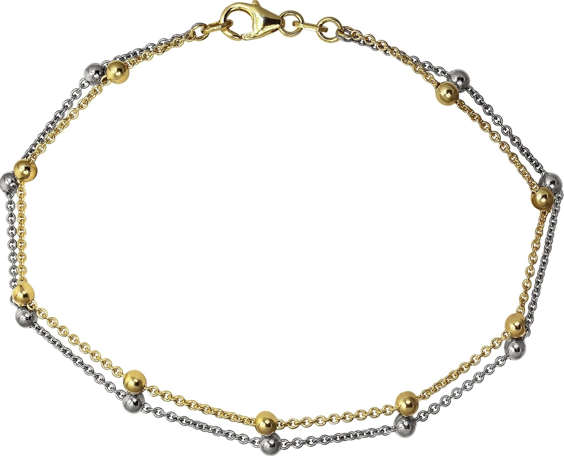 Silberarmband SilberDream Armschmuck 19cm silber gold