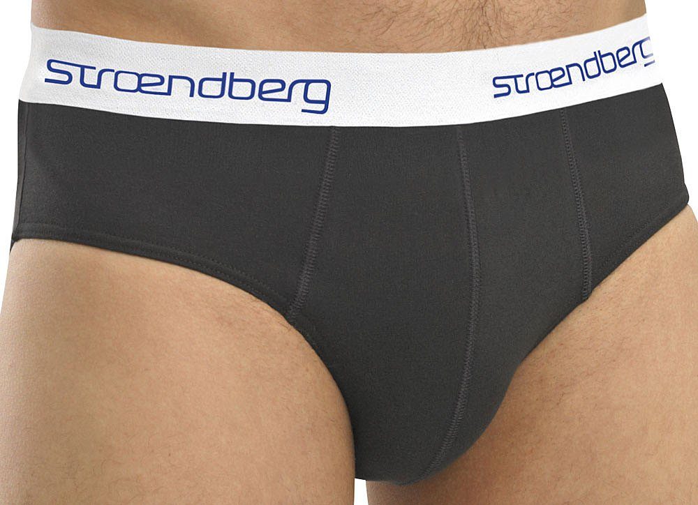 stroendberg am mit (Set, 3er-Pack) Logoschriftzug Wäschebund Slip anthrazit