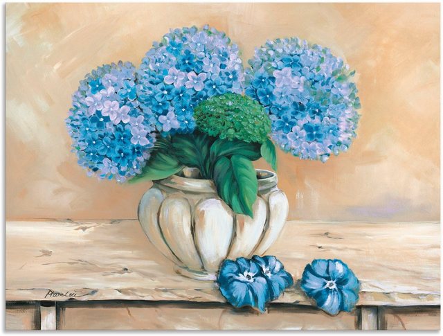 Artland Wandbild »Blaue Hortensien«, Blumen (1 Stück), in vielen Größen & Produktarten - Alubild / Outdoorbild für den Außenbereich, Leinwandbild, Poster, Wandaufkleber / Wandtattoo auch für Badezimmer geeignet-Otto