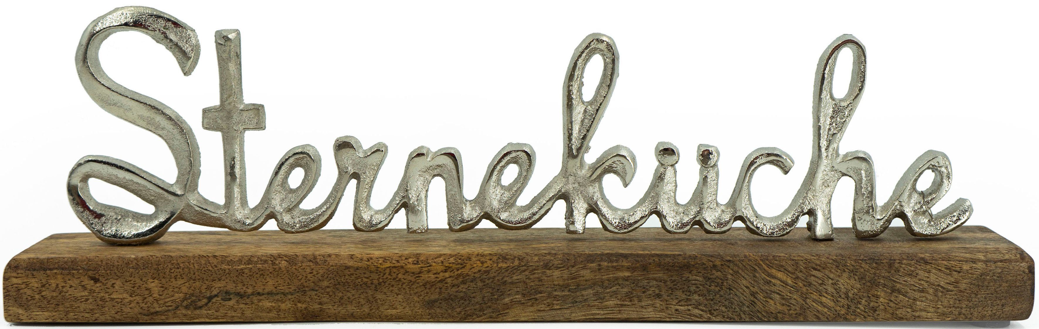 NOOR LIVING Deko-Schriftzug Sterneküche (1 St), aus Holz und Aluminium | Deko-Buchstaben