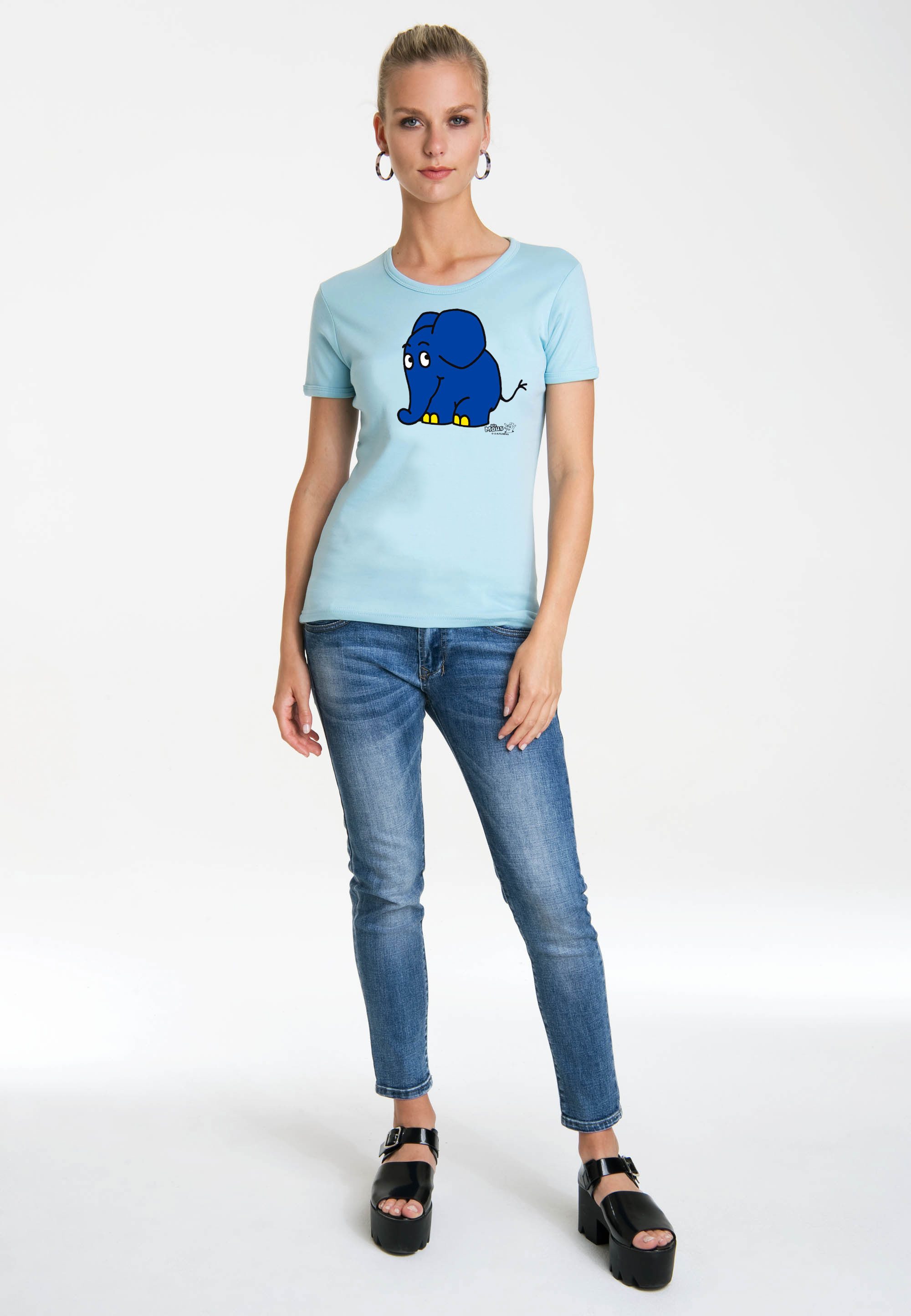 LOGOSHIRT T-Shirt Sendung mit der Maus - Elefant mit coolem Print