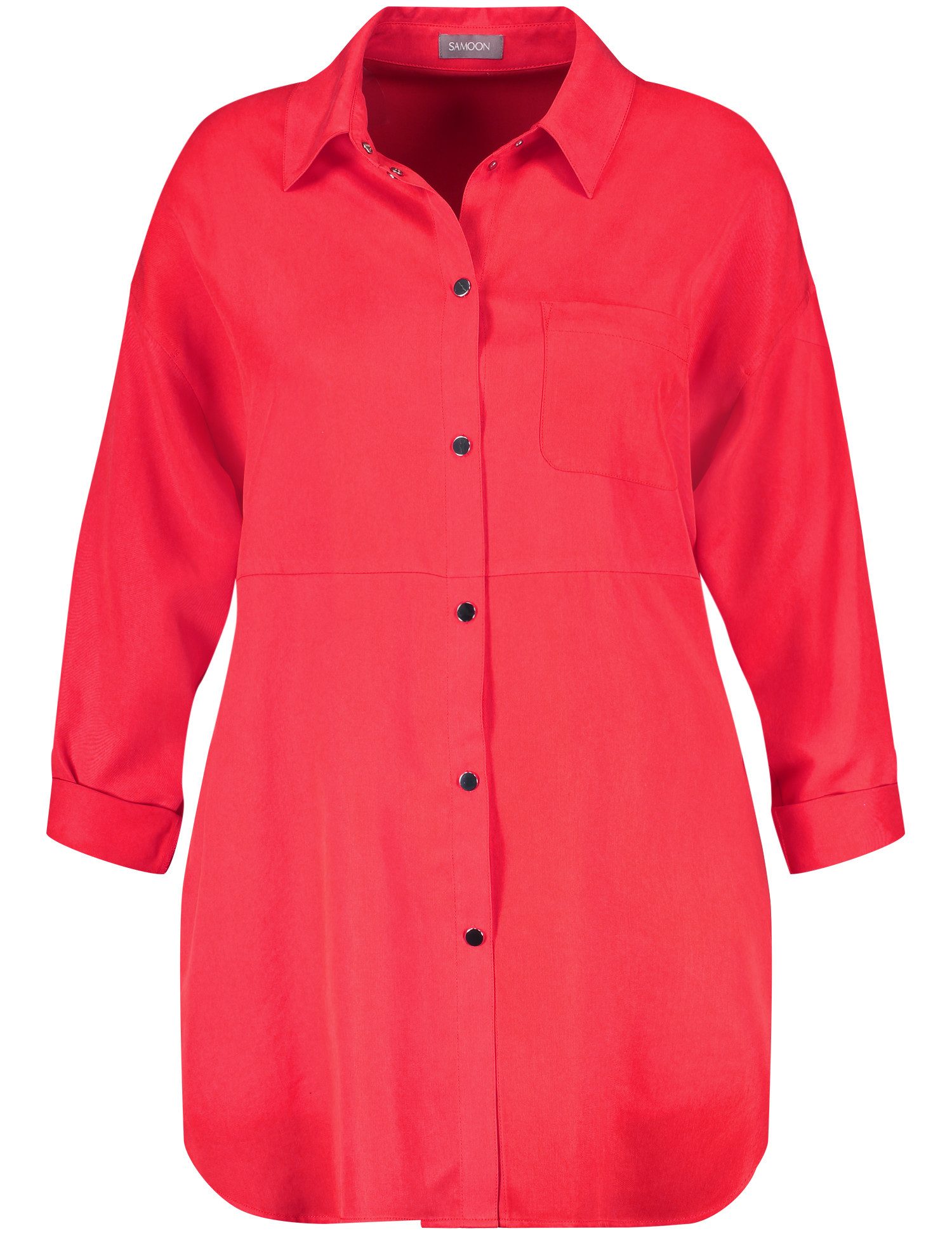 Samoon Klassische Bluse Longbluse aus Lyocell