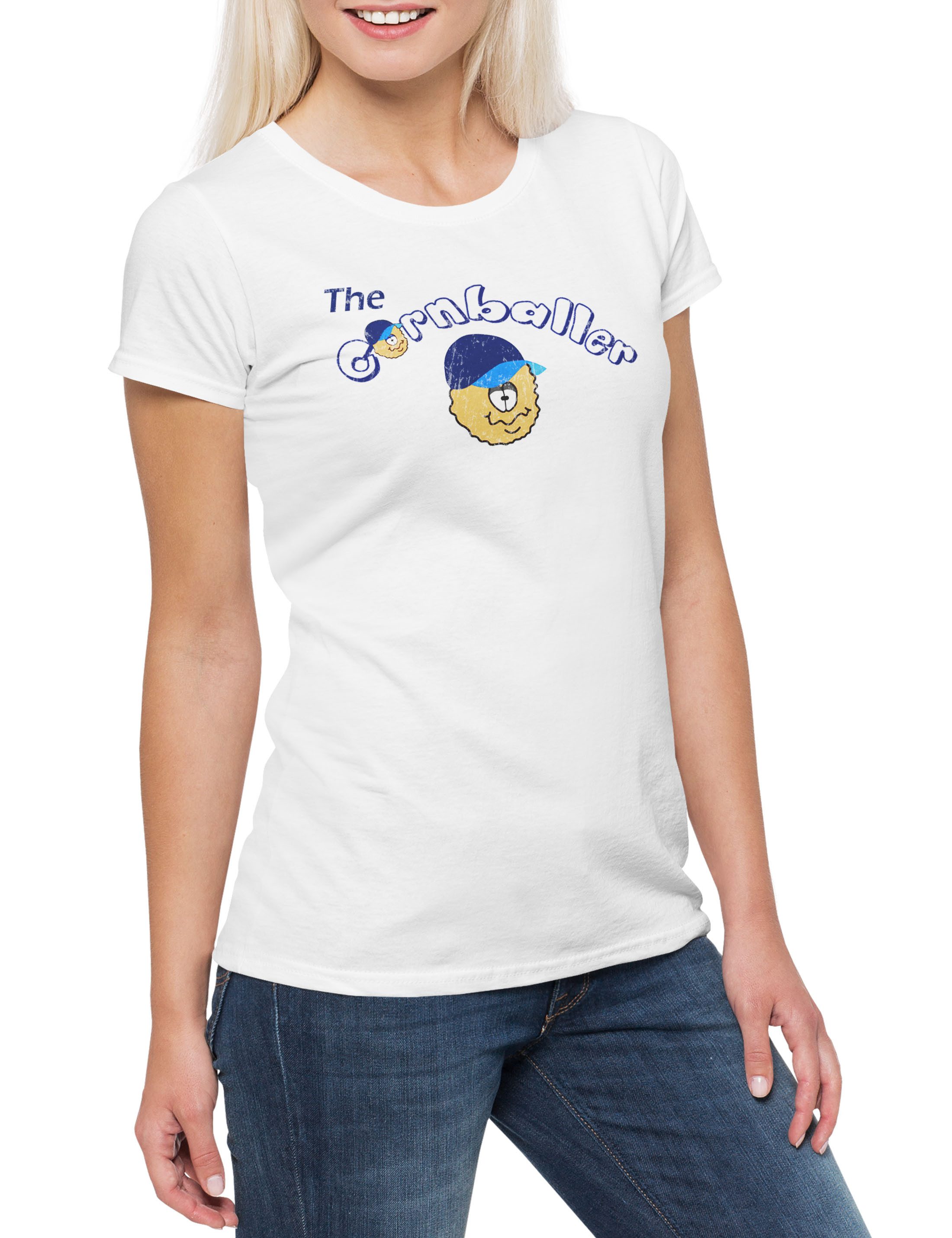 Print-Shirt The Cornballer Damen T-Shirt Arrested Sign Zeichen Development Symbol