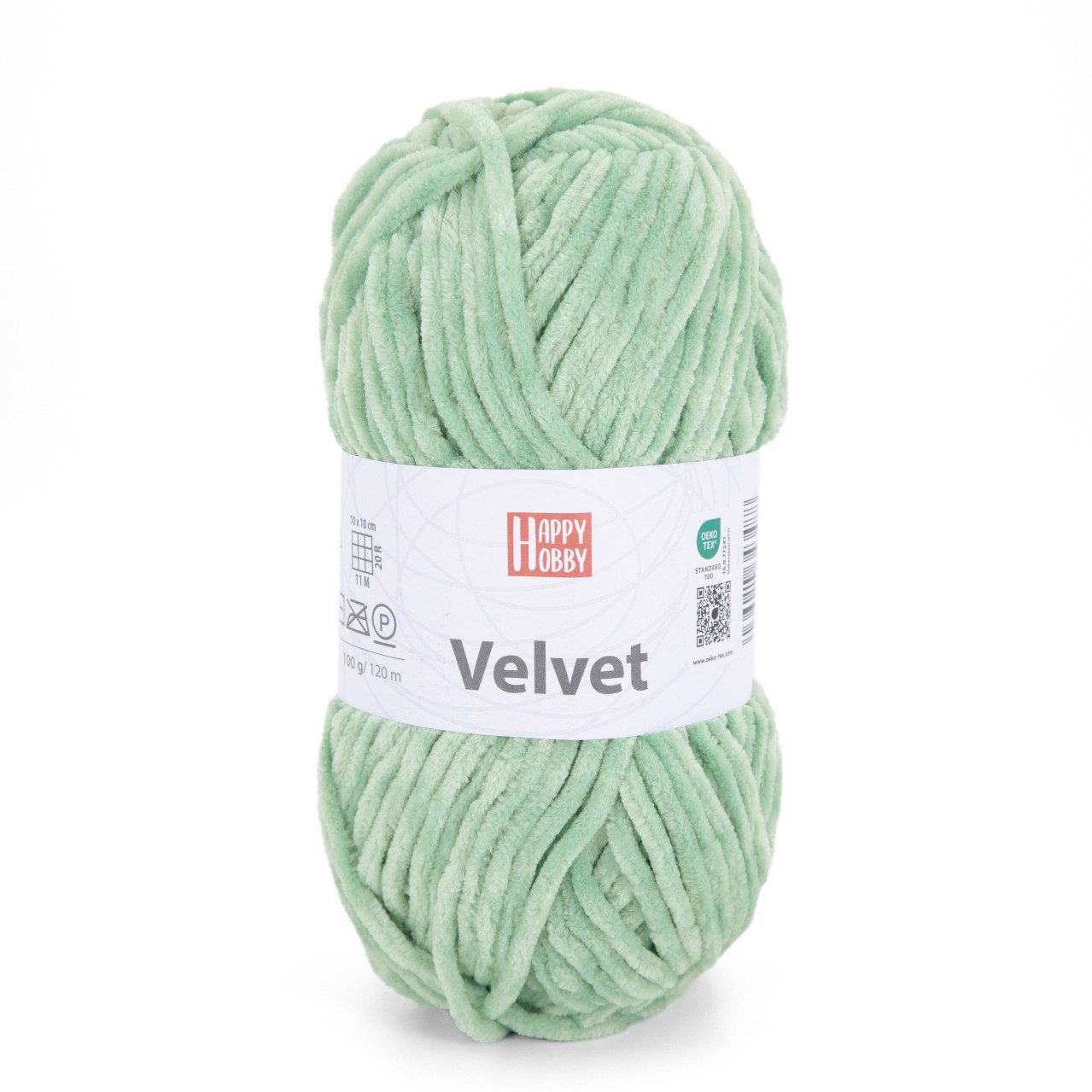Gründl Happy Hobby Wolle Velvet 100 g minzgrün Häkelwolle