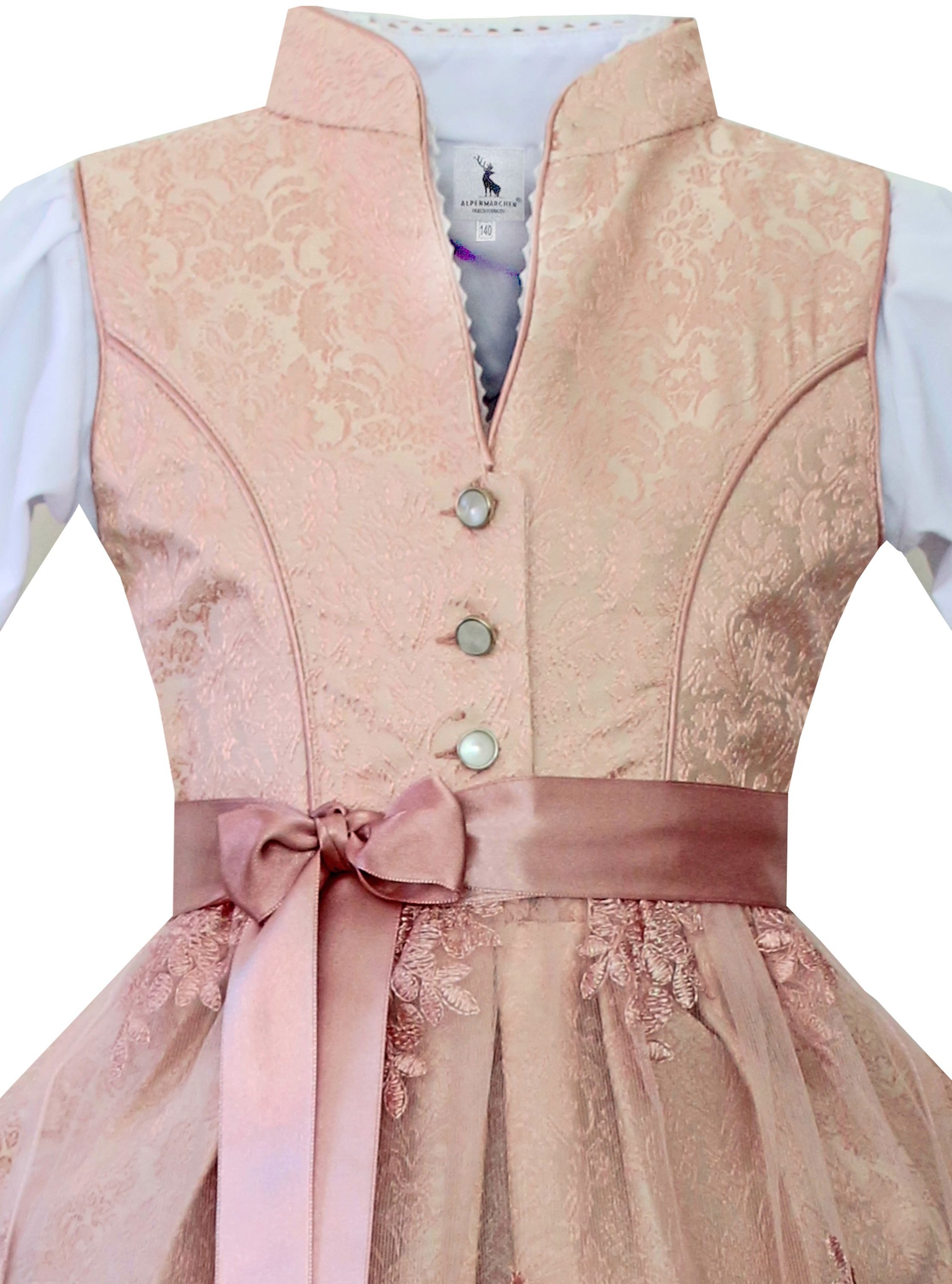 Alpenmärchen Dirndl Kinderdirndl Emmi in Hellrosa - ALM-K958