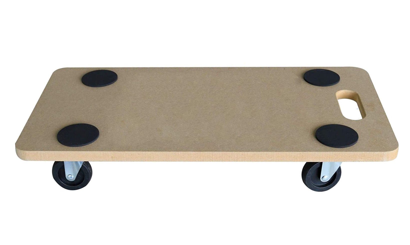 Spetebo Rollbrett Transport Rollbrett Tragkraft 150 kg - 58 x 29 cm, (1-St), Möbelroller Pflanzenroller Pflanzen Transporthilfe mit Griff