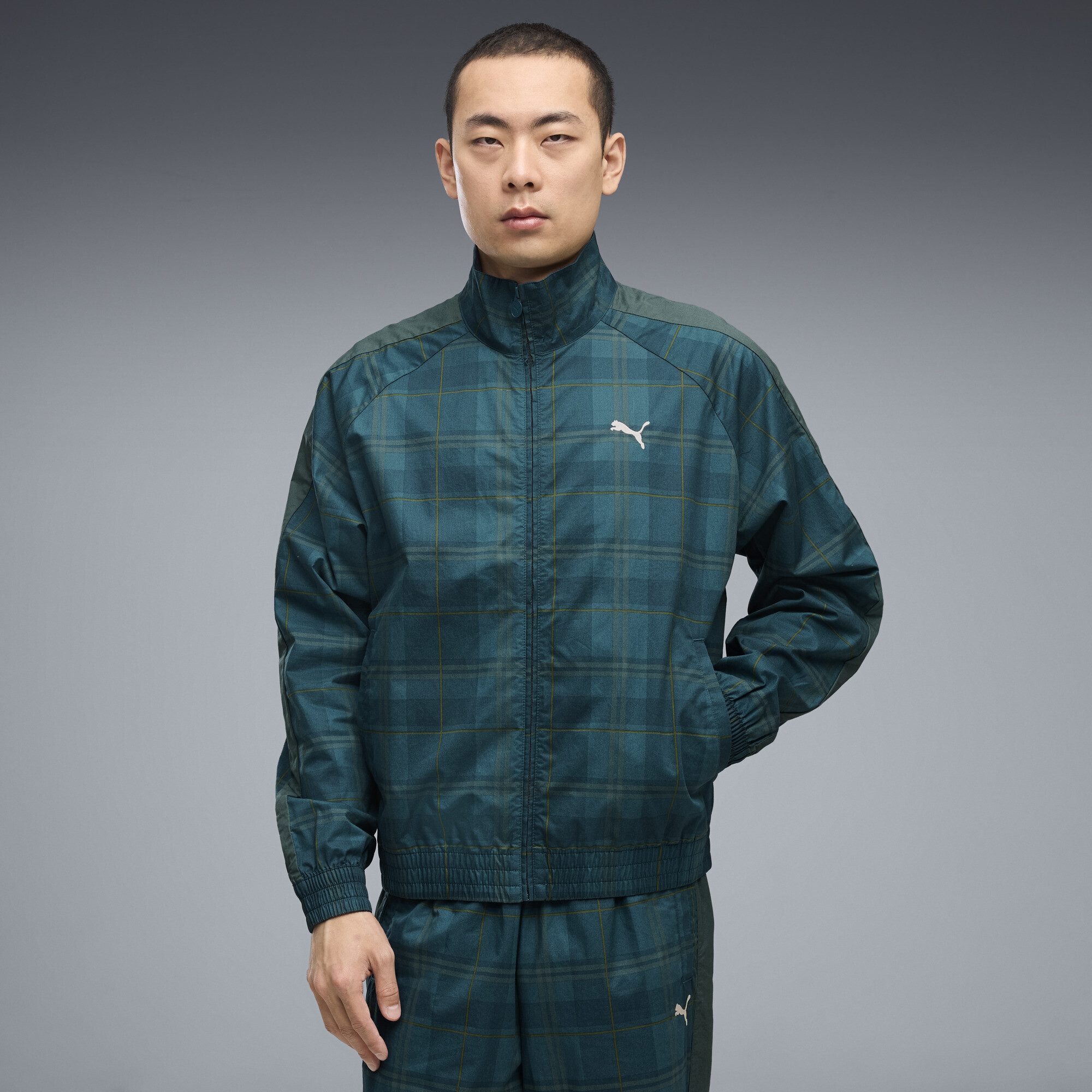 PUMA Trainingsjacke tT7 Relaxed Tartan Trainingsjacke Herren