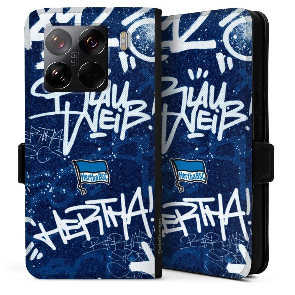 DeinDesign Handyhülle Hertha BSC Graffiti Offizielles Lizenzprodukt Street Graffiti, Xiaomi 15 5G Hülle Handy Flip Case Wallet Cover Handytasche Leder