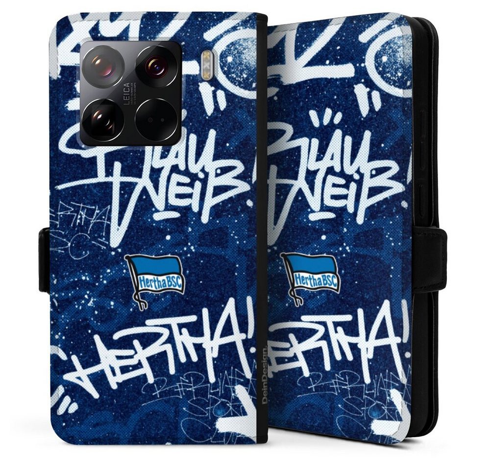 DeinDesign Handyhülle Hertha BSC Graffiti Offizielles Lizenzprodukt Street Graffiti, Xiaomi 15 5G Hülle Handy Flip Case Wallet Cover Handytasche Leder