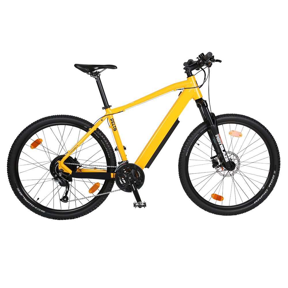 BATRIBIKE E-Bike DELTA Ltd., 9 Gang Shimano Altus Schaltwerk, Kettenschaltung, Heckmotor, 375 Wh Akku, (Akku-Ladegerät, Akku-Schlüssel), Motor 3 Jahre Garantie Gelb