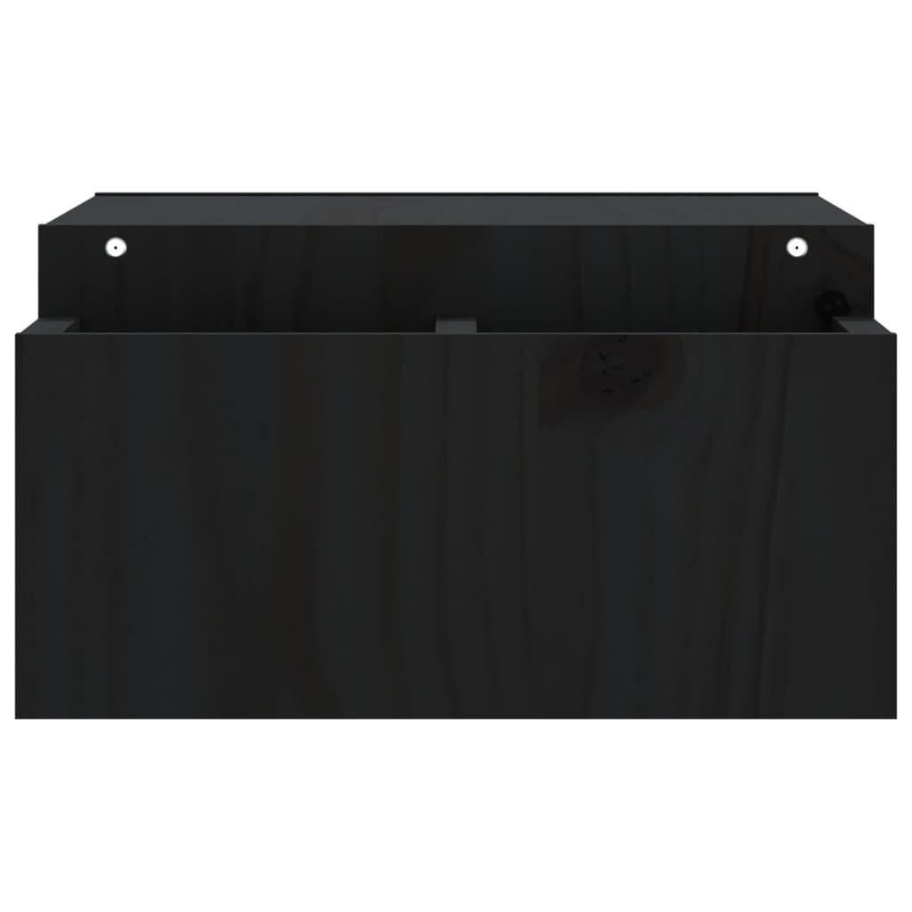70x27,5x15 Schwarz cm Kiefer vidaXL Massivholz Monitorständer Monitorständer
