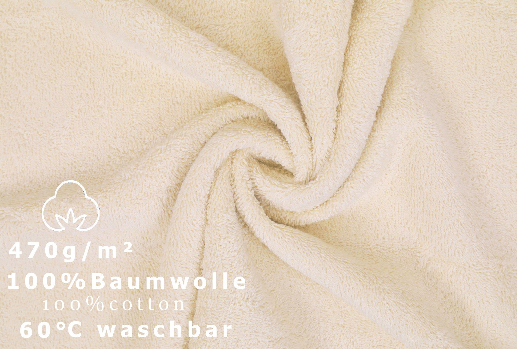Betz Handtuch Handtücher 2 100% beige 4-tlg. PREMIUM und (4-tlg) Set Duschtücher, 2 Baumwolle