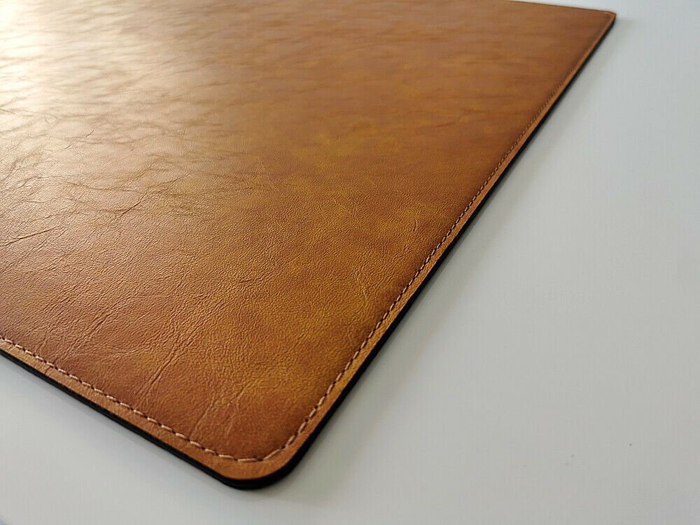 Thumbnail - Profi Mats Schreibtischunterlage PM Schreibtischunterlage in Lora Leder 70cm x 50cm Senft Braun