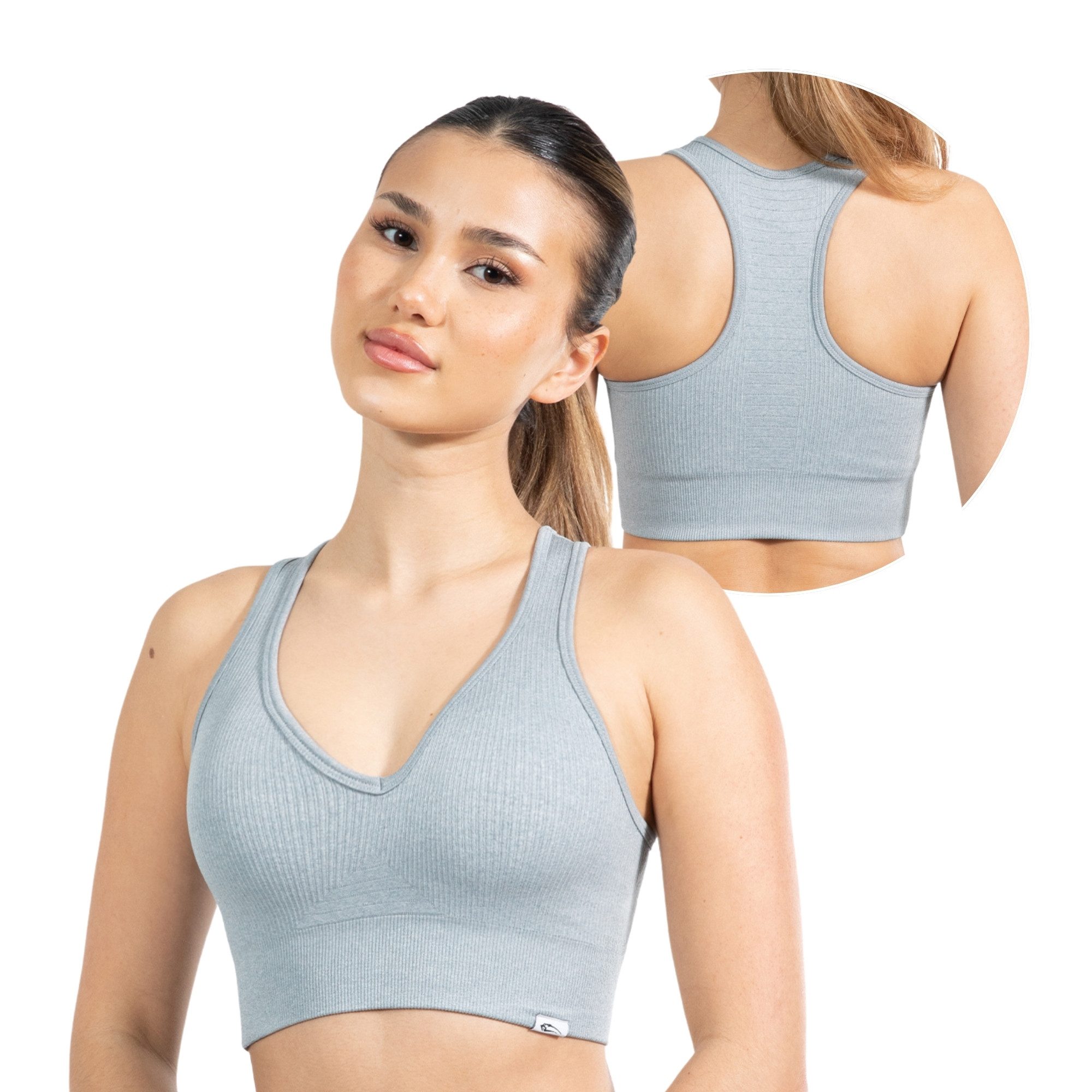 Smilodox Sport-BH Amaze Pro, Seamless Sport Bra Gerippter Stoff Fitness Yog günstig online kaufen