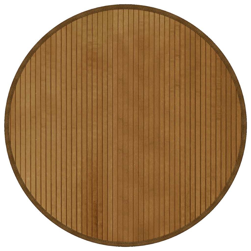Teppich Teppich Rund Braun 80 cm Bambus