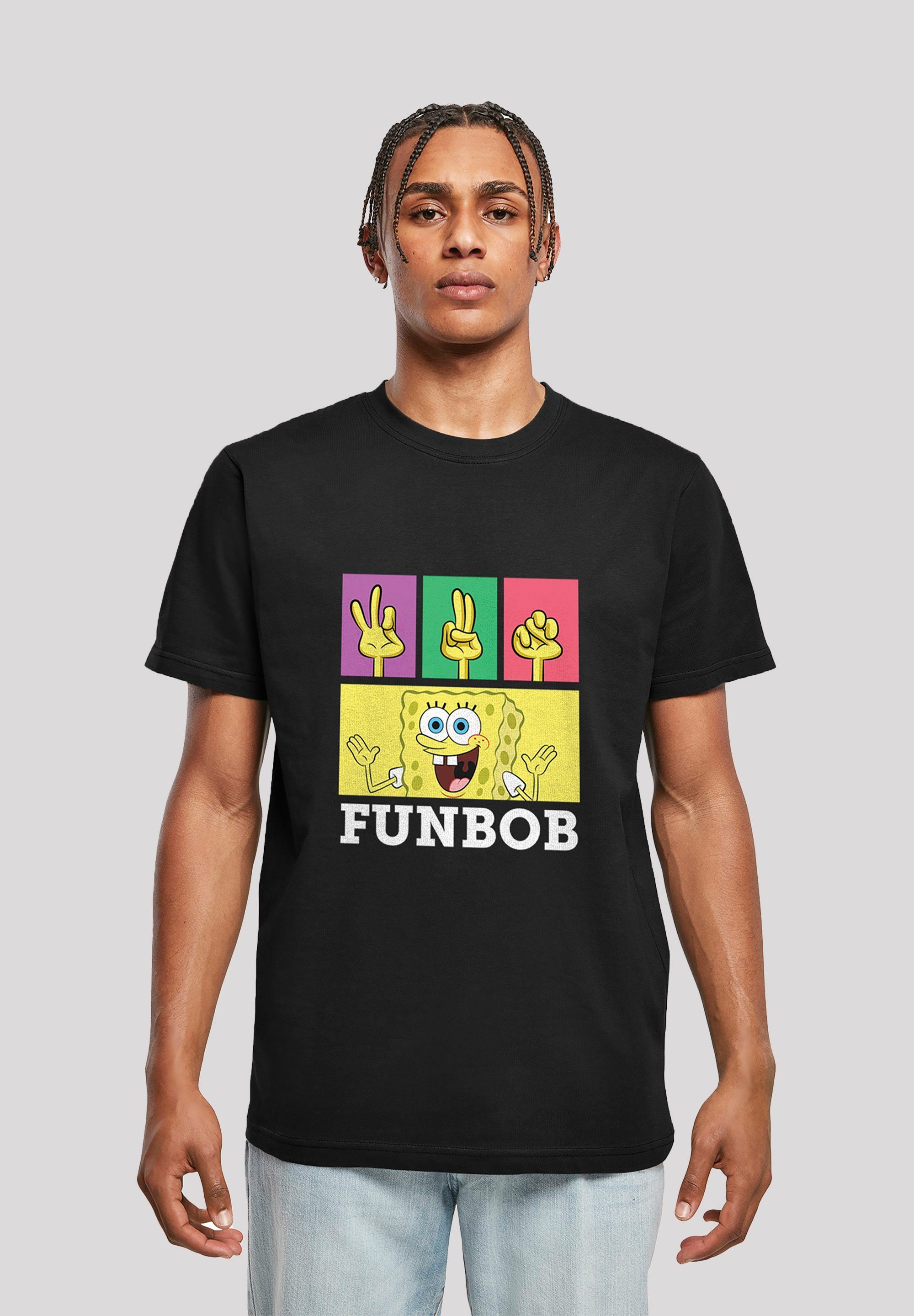 F4NT4STIC T-Shirt Spongebob Herren,Premium Schwammkopf Merch,Regular-Fit,Basic,Bedruckt FUNBOB