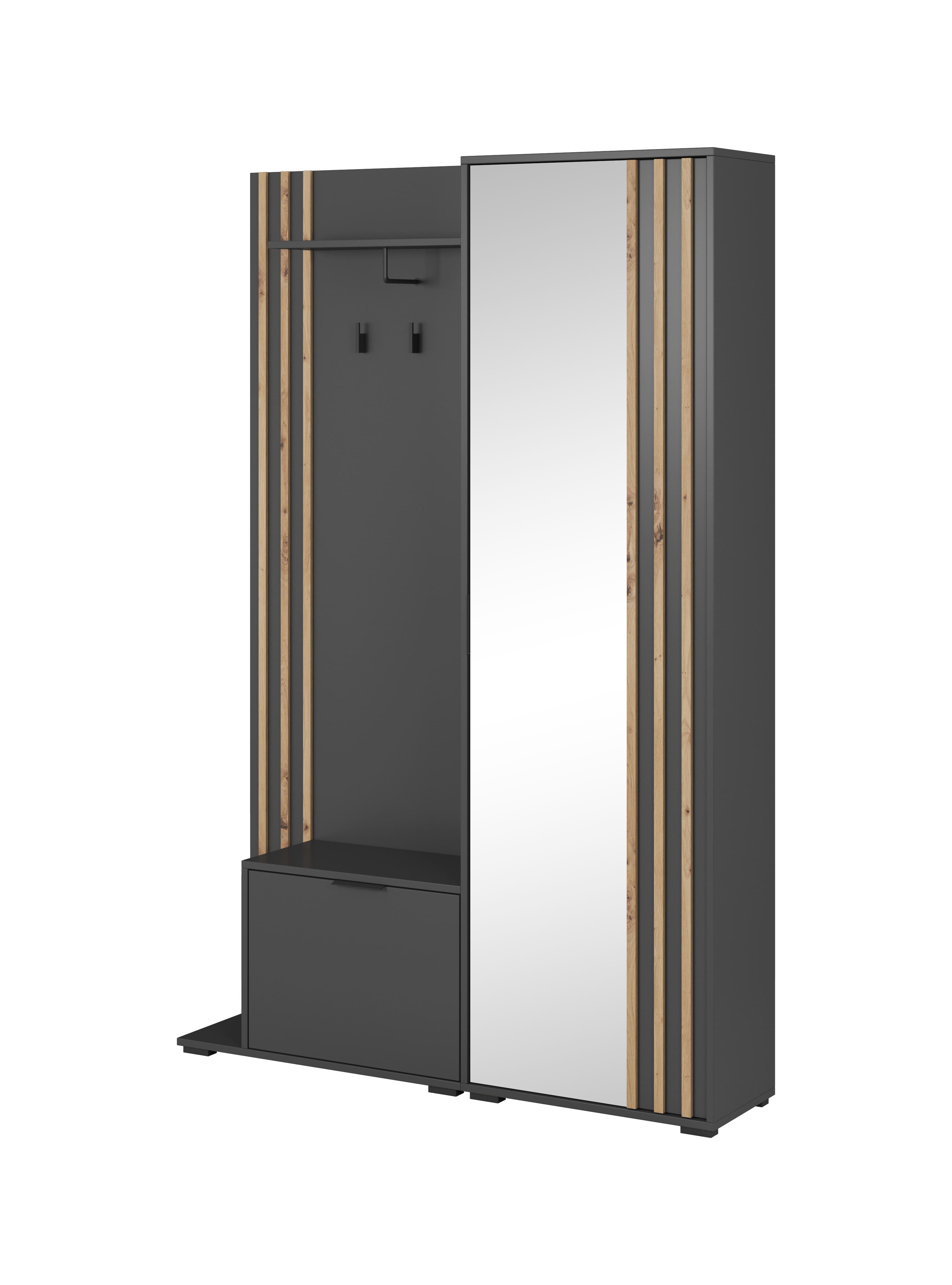 MOEBLO Kompaktgarderobe JOHN (Dielenschrank Wandschrank Regal günstig online kaufen