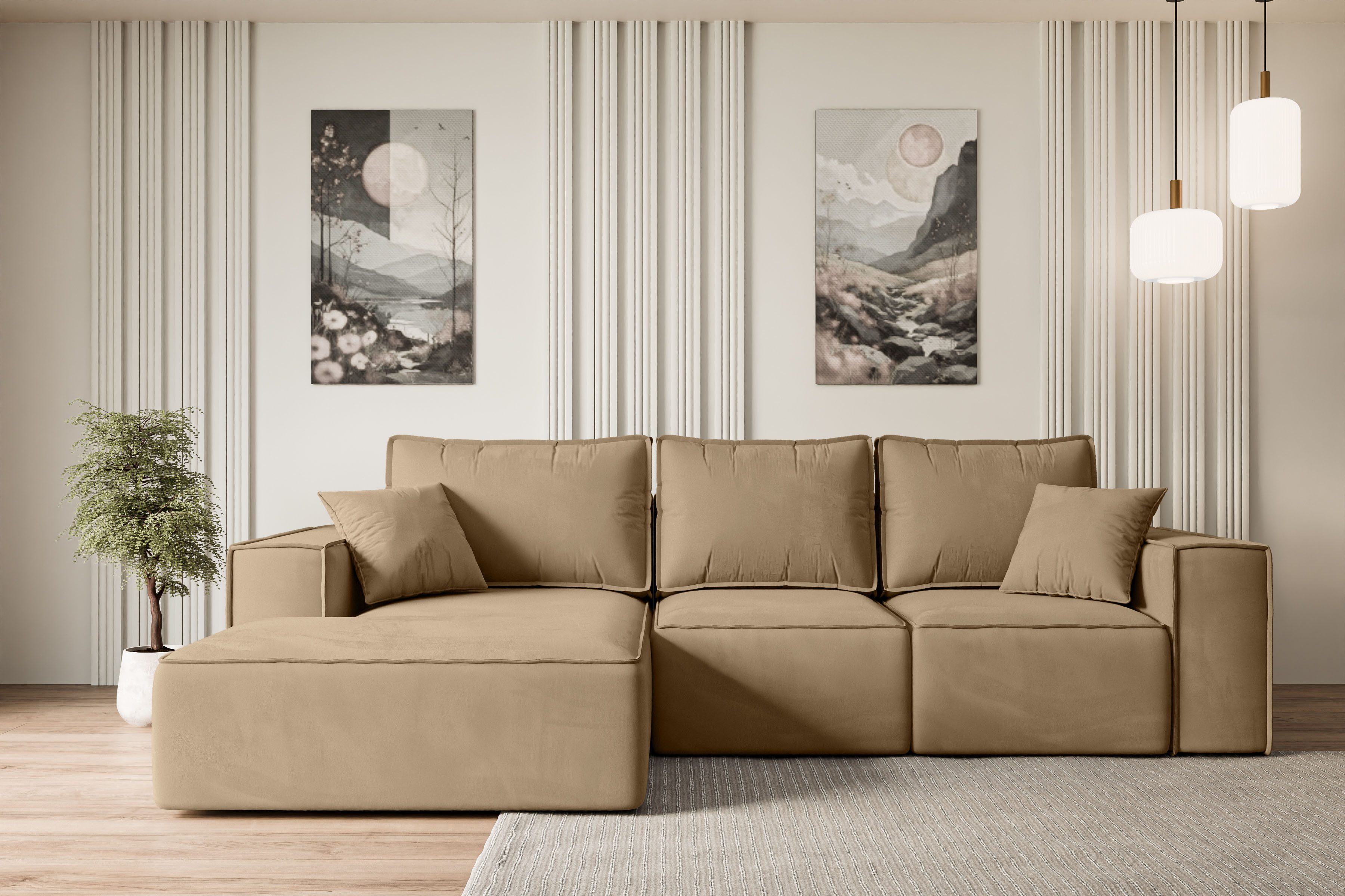 ALTDECOR Ecksofa SERRA-L-S, Couch mit Schlaffunktion, günstig online kaufen