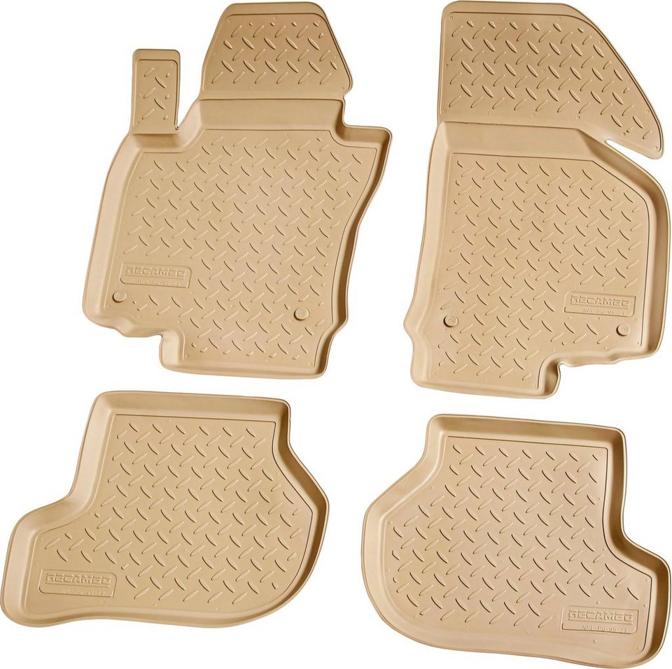 RECAMBO Passform-Fußmatten CustomComforts (4 St), für VW Tiguan, Typ 5N  2007 - 2016, perfekte Passform