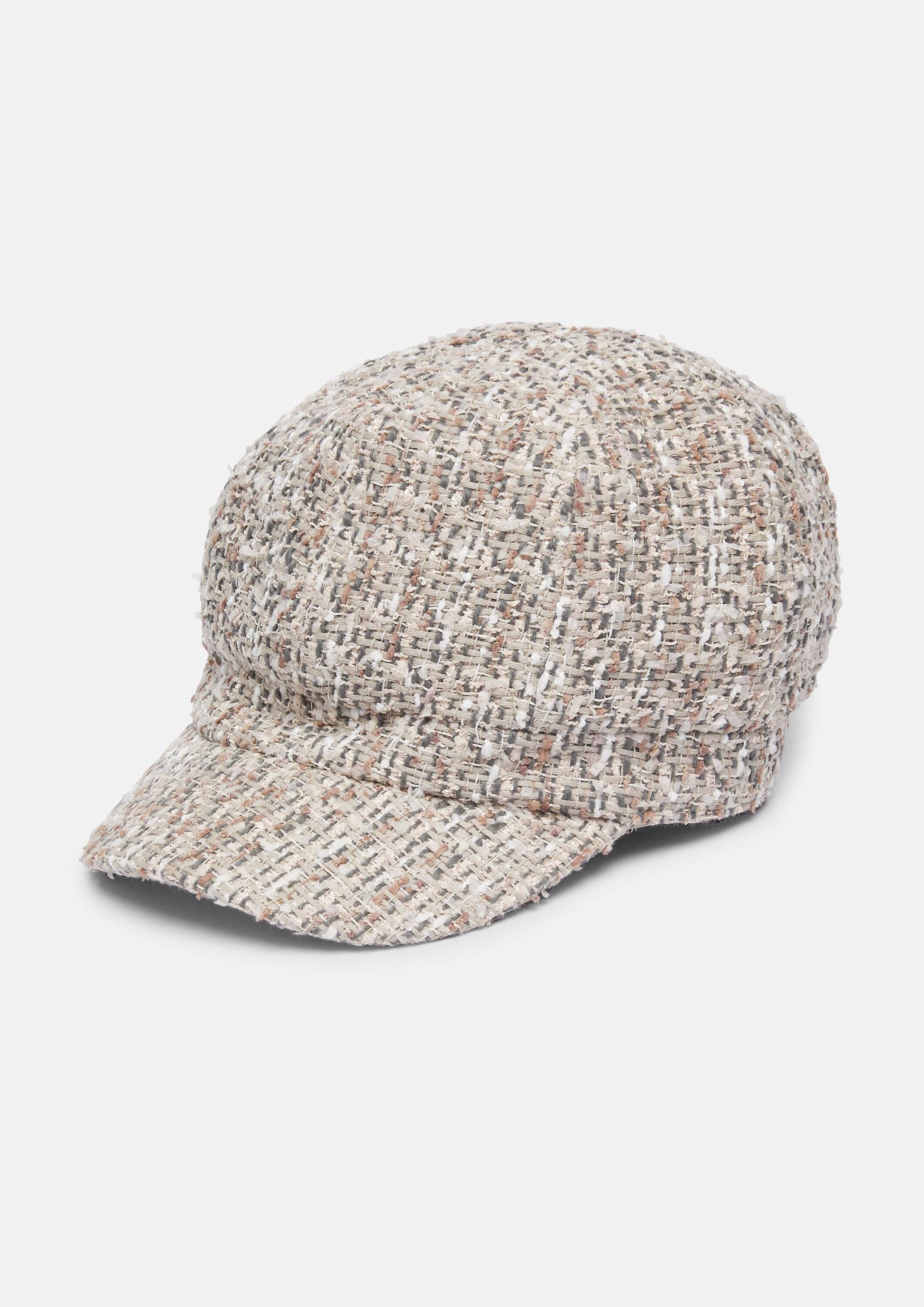 comma Filzhut Hut  Bakerboy-Mütze aus Tweed mit Glitzergarn günstig online kaufen