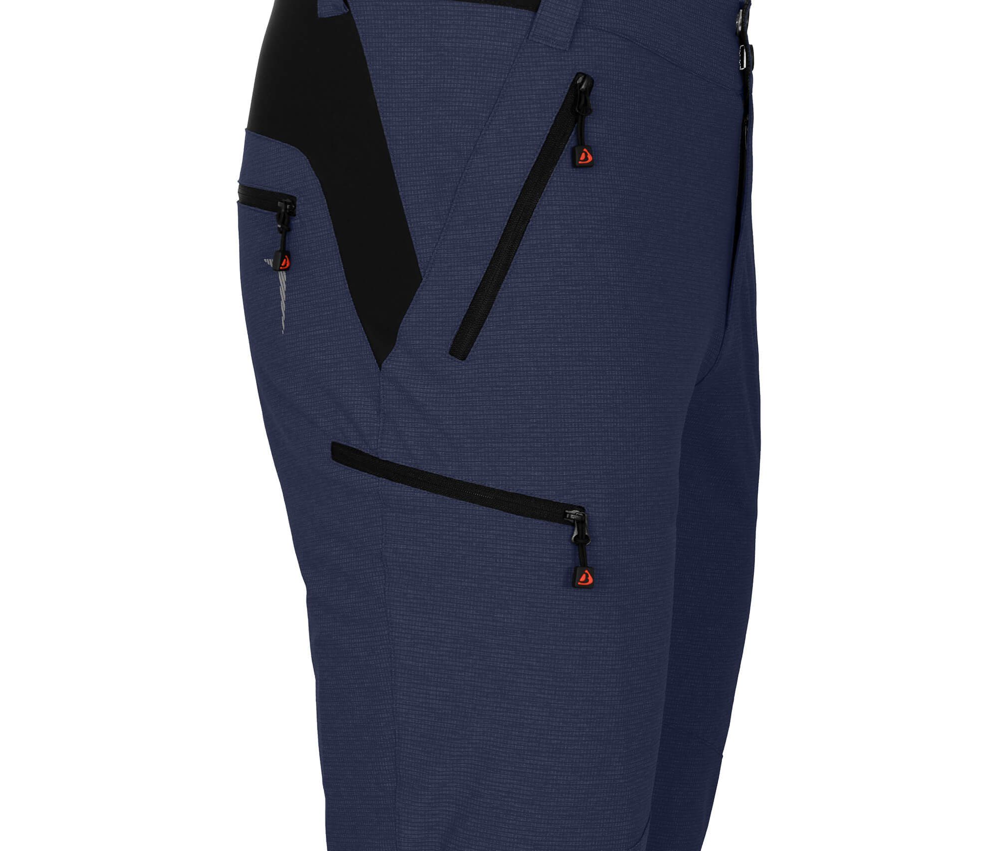 Zip-off-Hose PORVOO Zipp-Off (mit gepolsterter Innenhose) Herren Radhose, robust, elastisch, Normalgrößen, peacoat blau