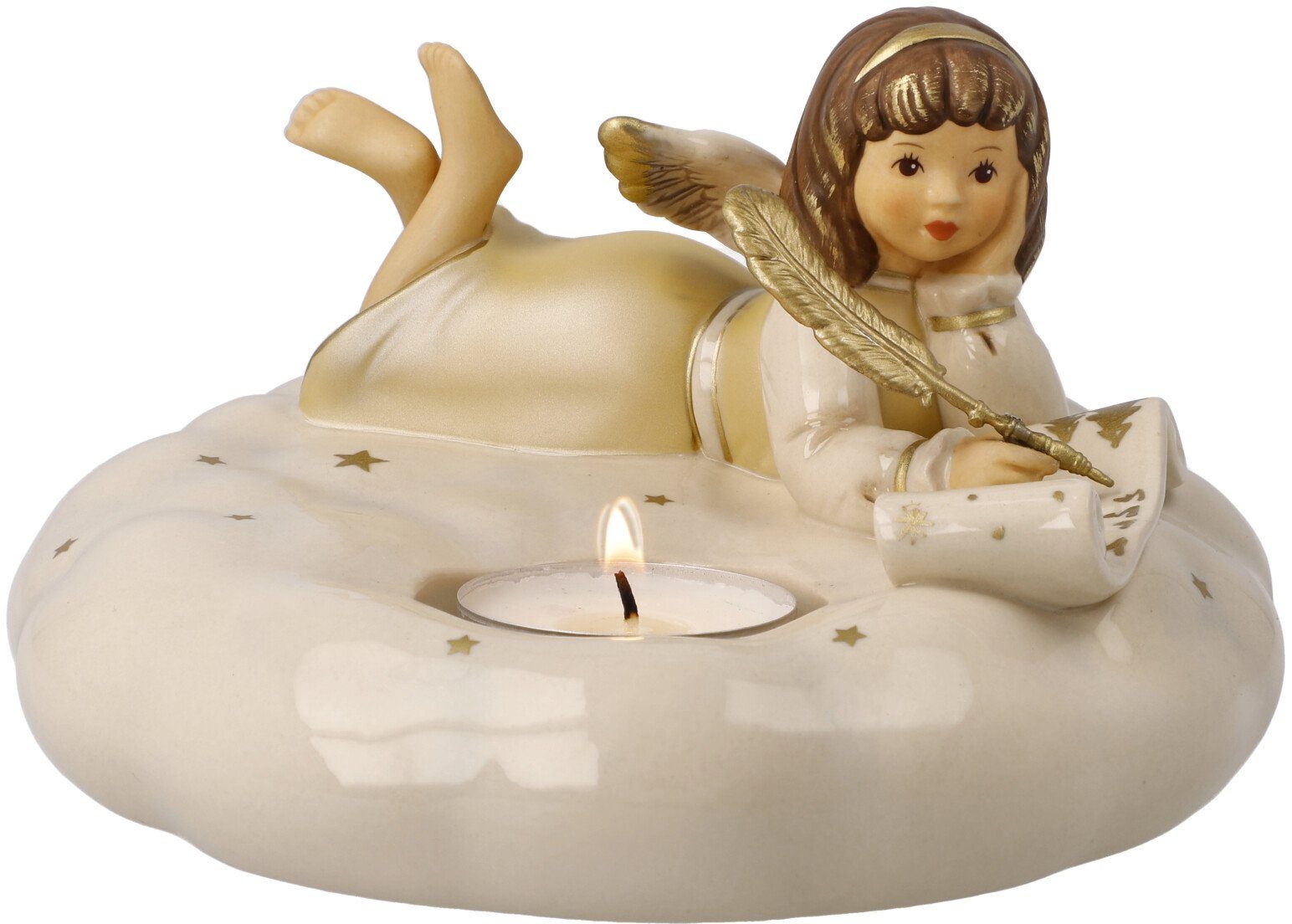 Goebel Teelichthalter Engel mit Kerzenlicht \