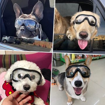 GelldG Sonnenbrille Hundebrille Haustier-Sonnenbrille Wasserdicht Winddicht Augenschutz