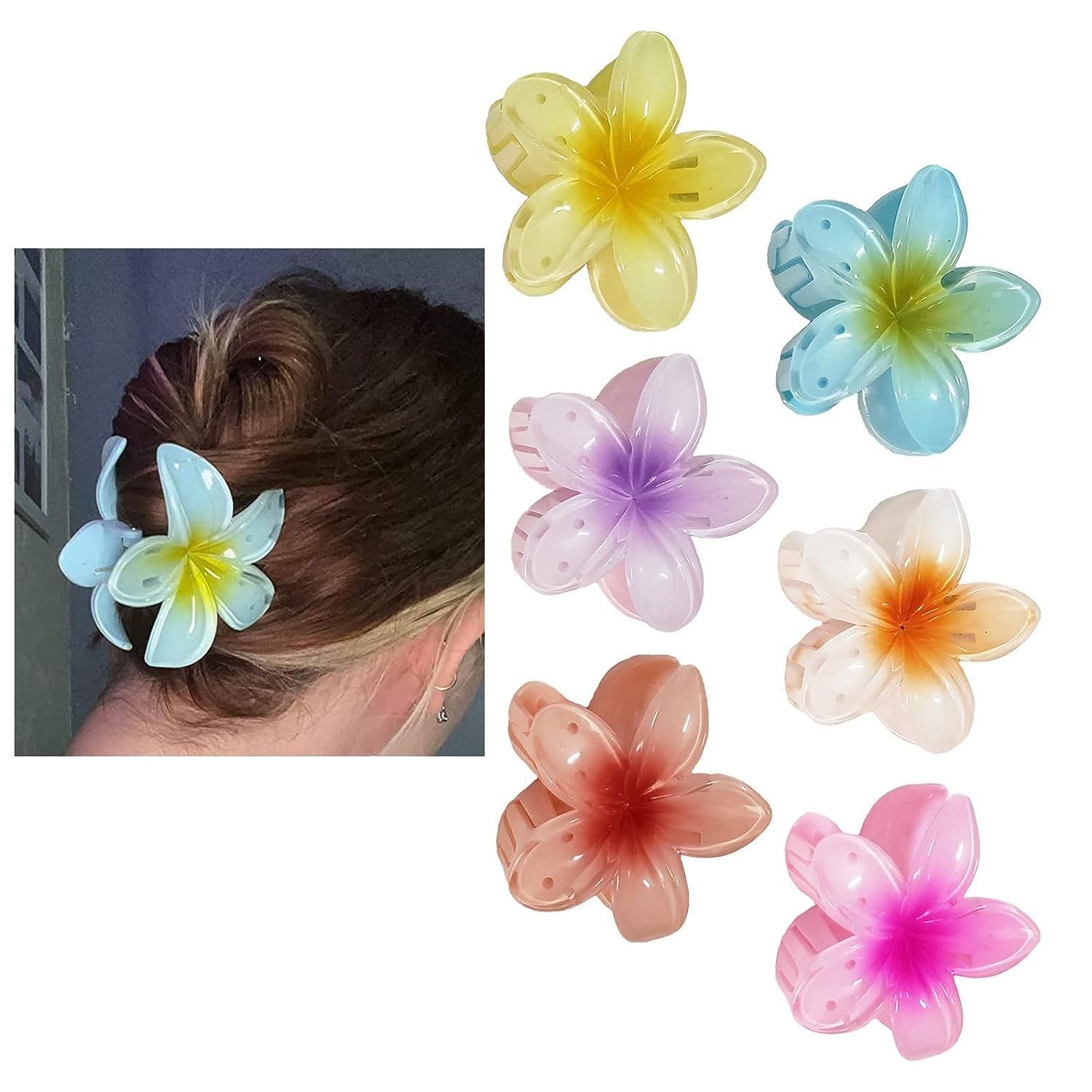 MKING Haarspange 6 Stück Blumen Haarspangen, niedliche Haarklammern für Frauen