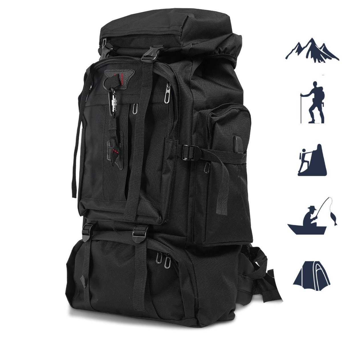 ibettertec Tourenrucksack Wanderrucksack 70L Reiserucksack Militär günstig online kaufen