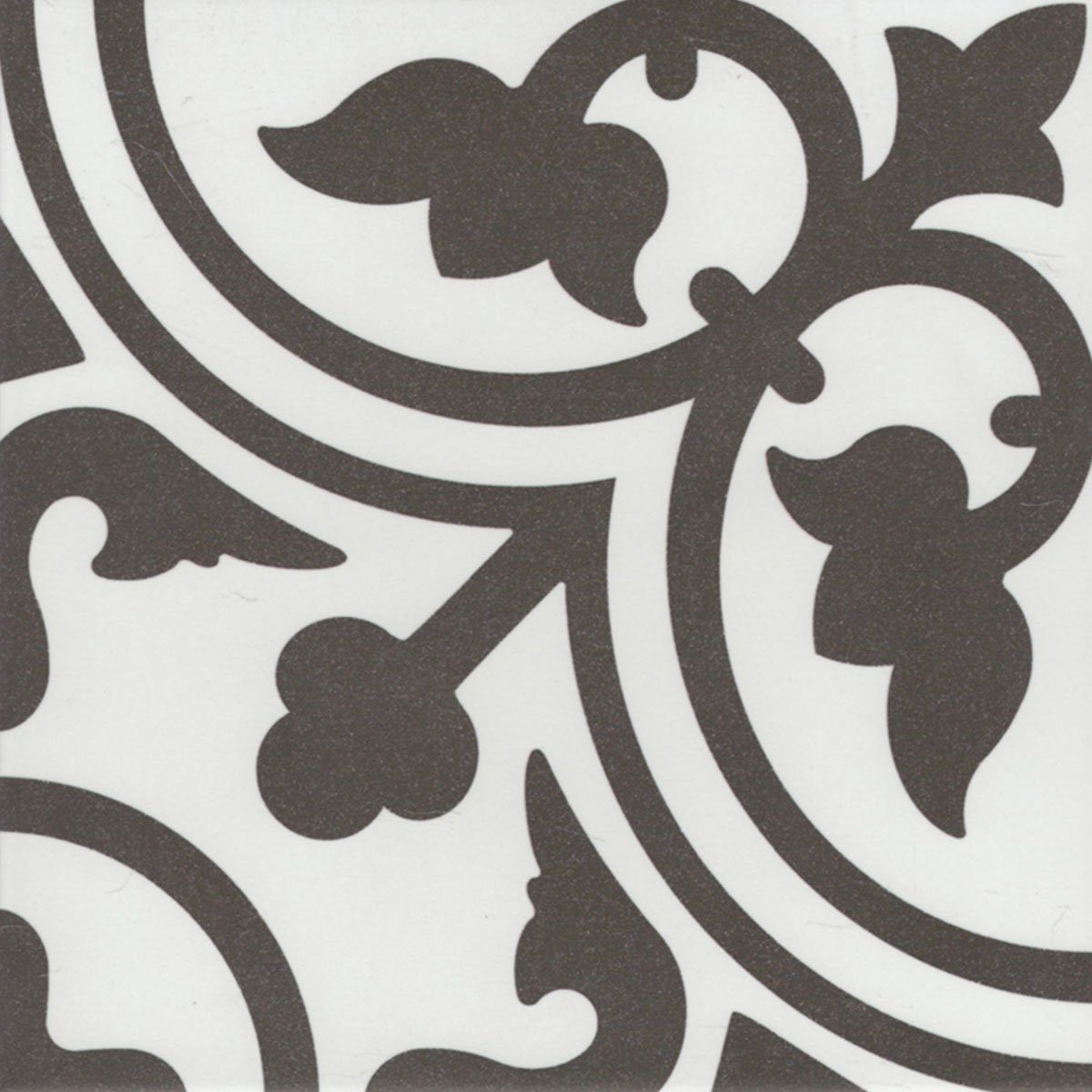 Casa Moro Bodenfliese Mediterrane Keramikfliesen orientalisch Flavie Blanc 20x20 cm, Weiß und Schwarz, 1 qm Feinsteinzeug in Zementoptik frostsicher, Bodenfliesen Wandfliesen für schöne Küche Flur Badezimmer, Zementfliesenoptik, FL7003