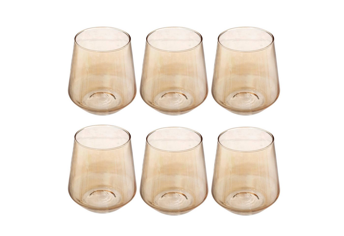 Secret de Gourmet Glas Gläser für kalte Getränke OLGA, champagnerfarben, 6er-Set, Glas