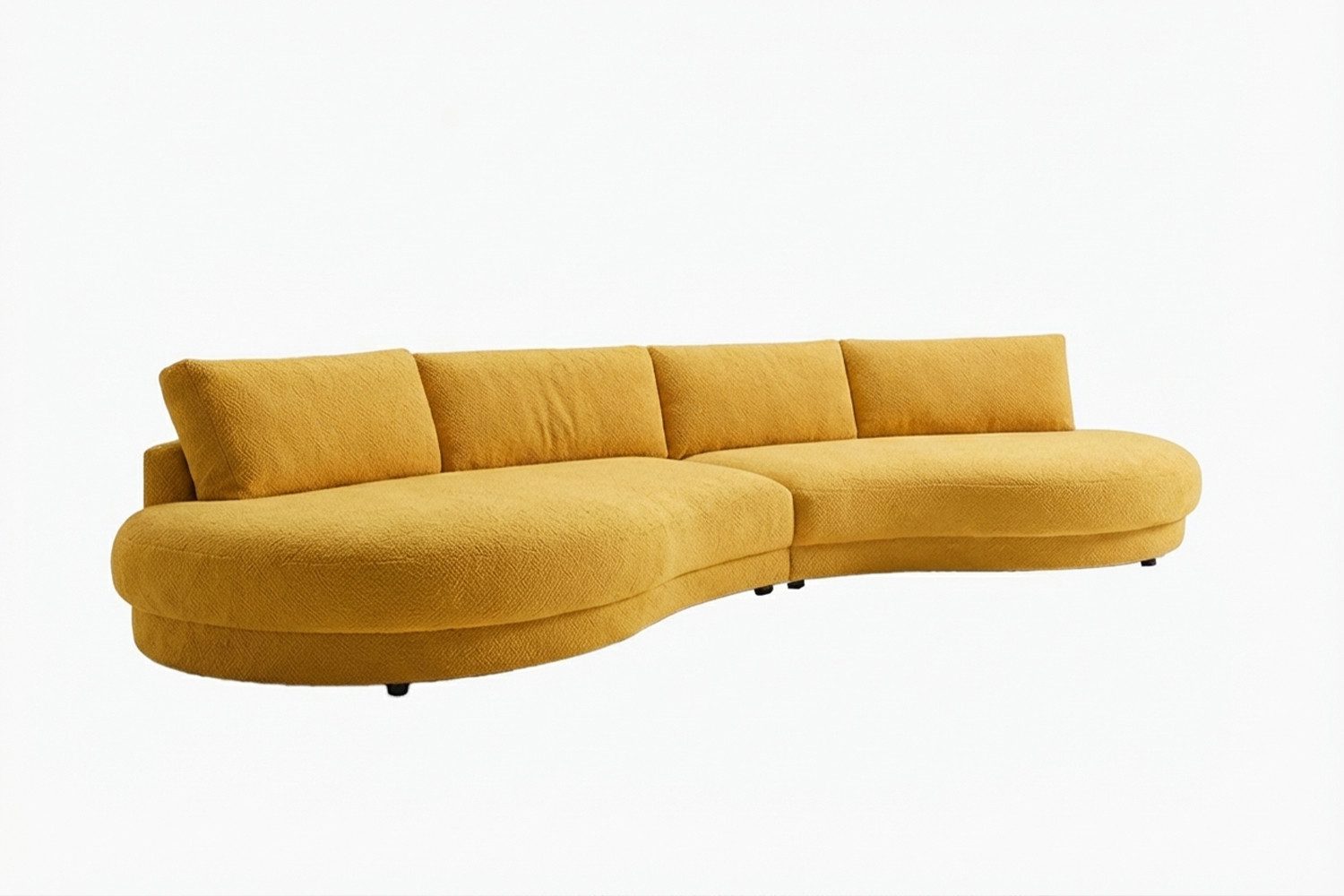 KAWOLA Big-Sofa PADANA Wohnlandschaft - XXL Komfort - Designer Couch - 410 cm, Lounge Sofa, Rundumbezug, Stahl-Wellenferdern, luxuriöse Polsterung