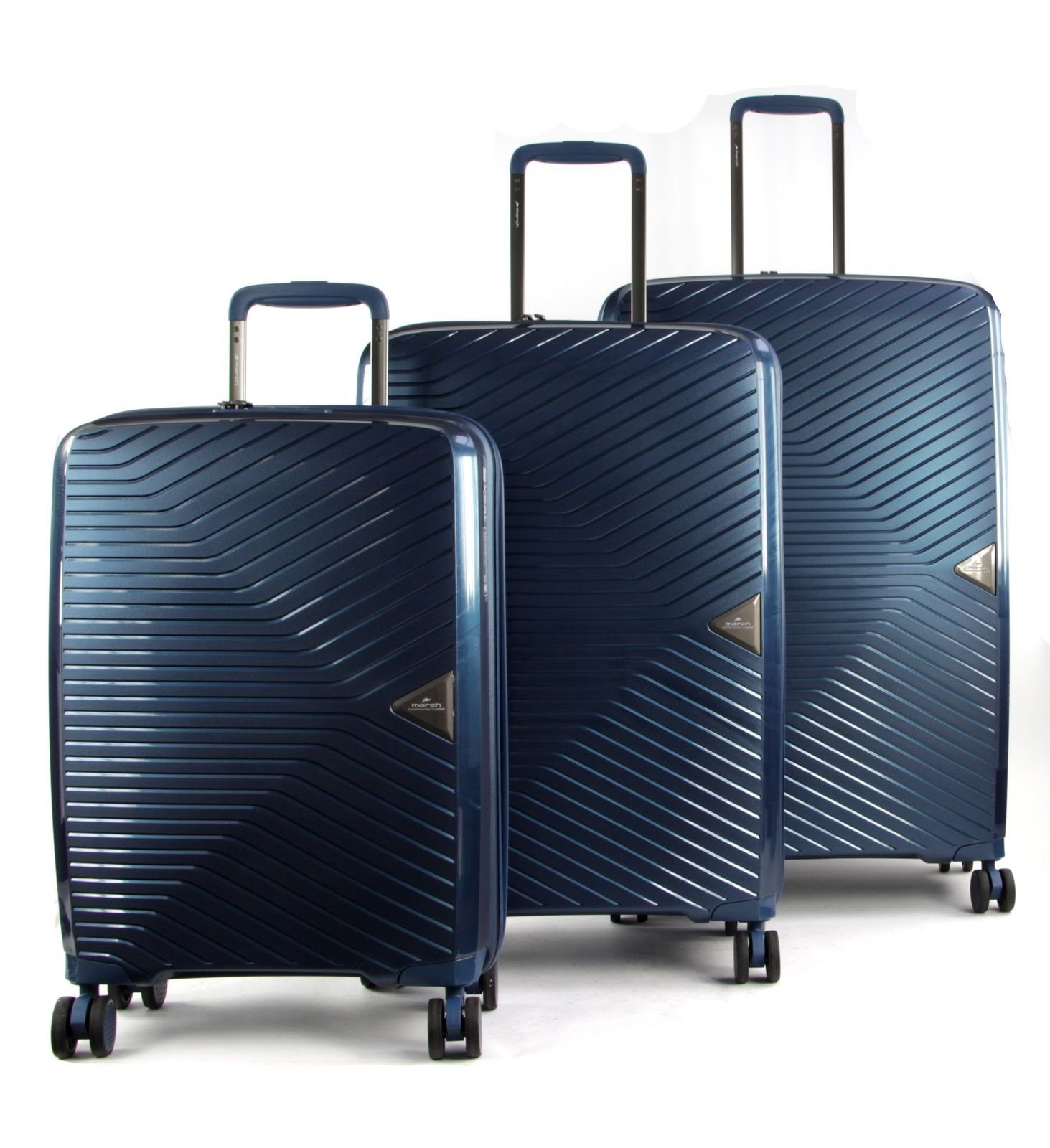 march Trolleyset Gotthard, 4 Rollen, (Set, 3 tlg) Orion Blue Metallic