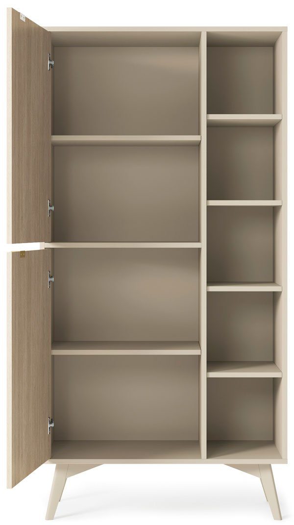 Feldmann-Wohnen Skandi 80x38x160cm / Regal Forest, Herringbone beige