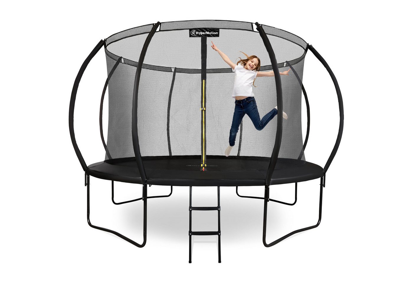 HyperMotion Gartentrampolin Gartentrampolin mit Leiter und Innennetz, Ø 366 cm