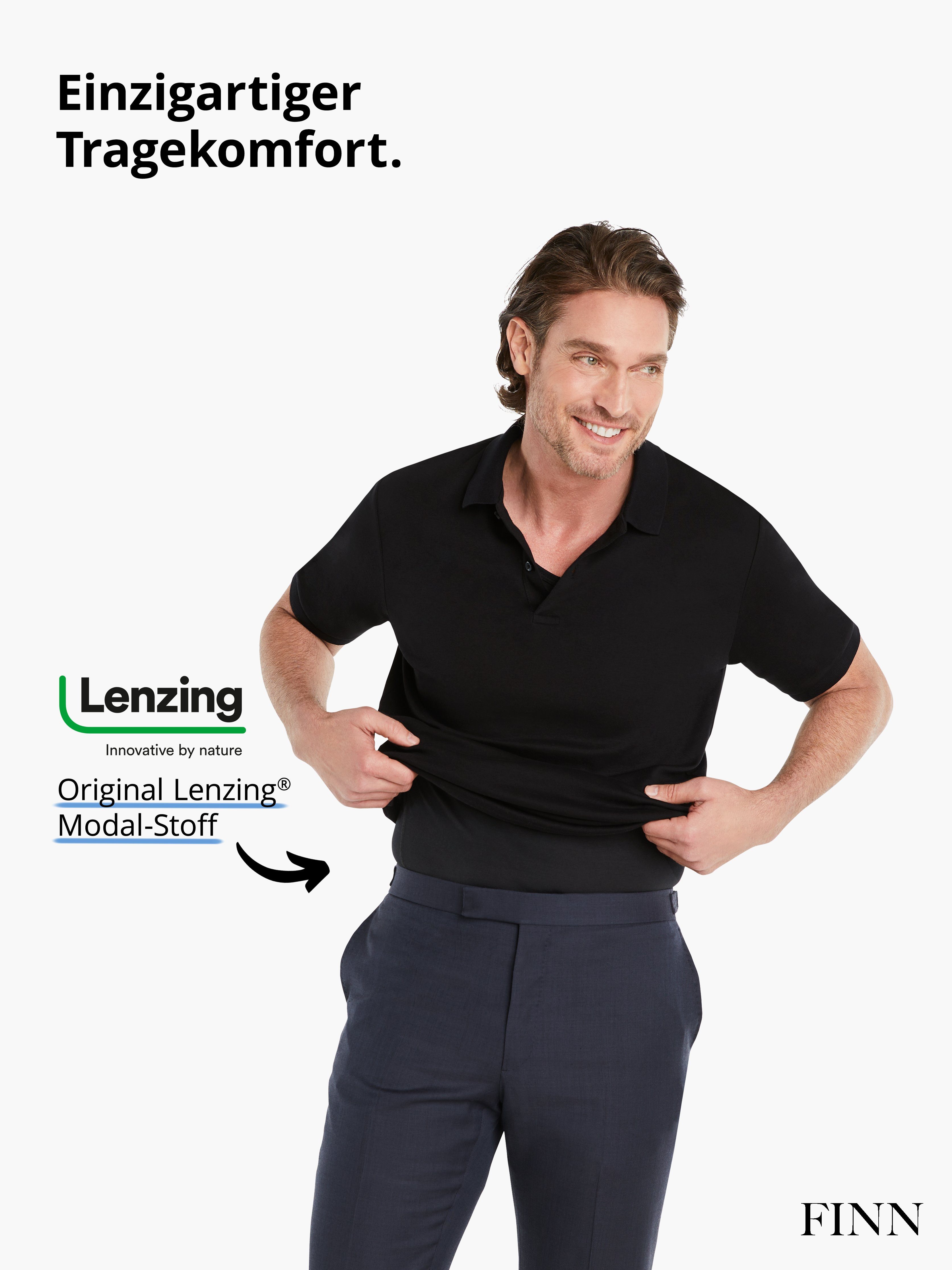 FINN Design Unterhemd Anti-Schweiß Shirt Herren mit Einlage am Rücken und Achselpads Schutz vor Schweißflecken und Schweißgeruch – Bild 4 von 5