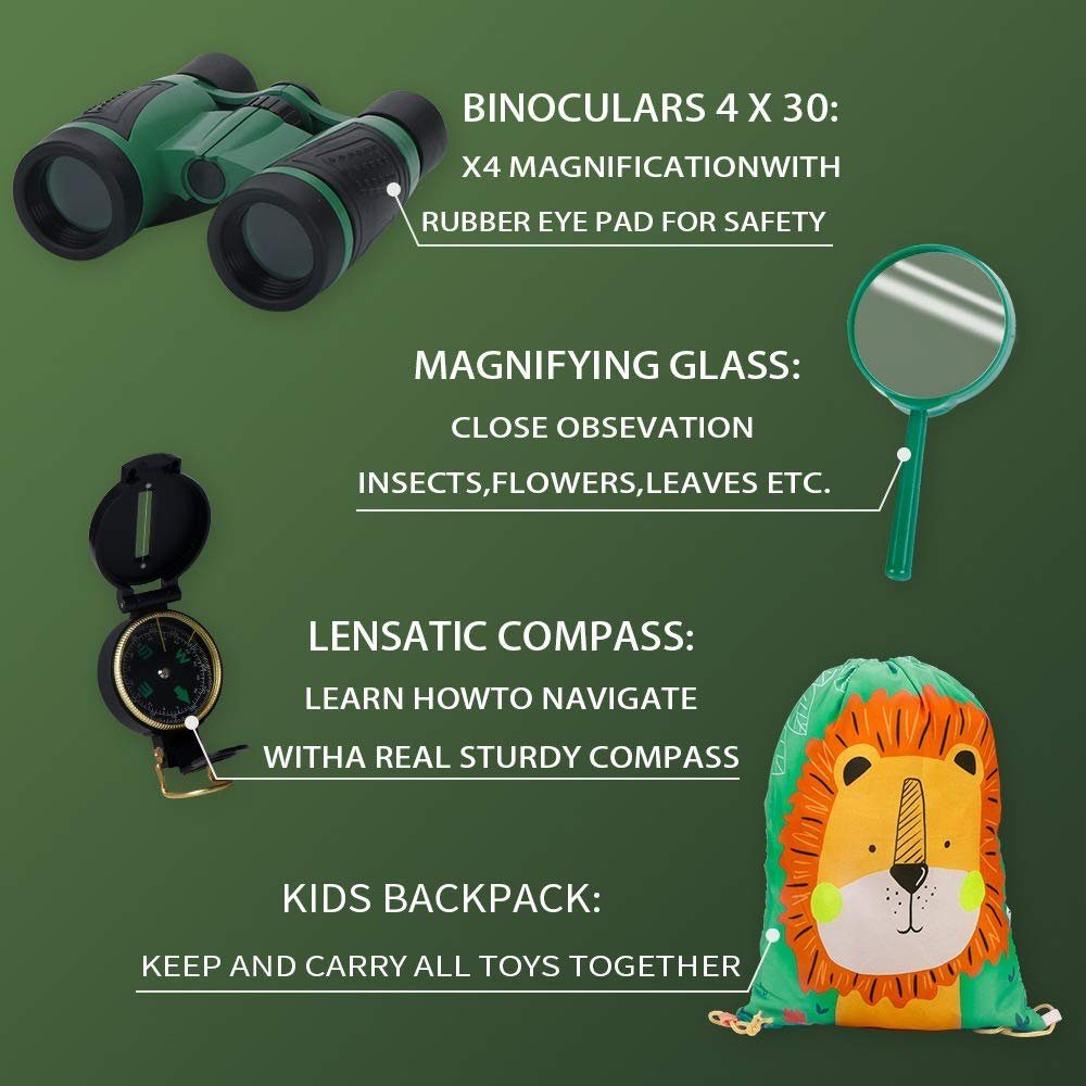 Draussen Forscherset Spielzeug Kinder Fernglas 10 Stk Kinder Abenteuer Spielzeug 